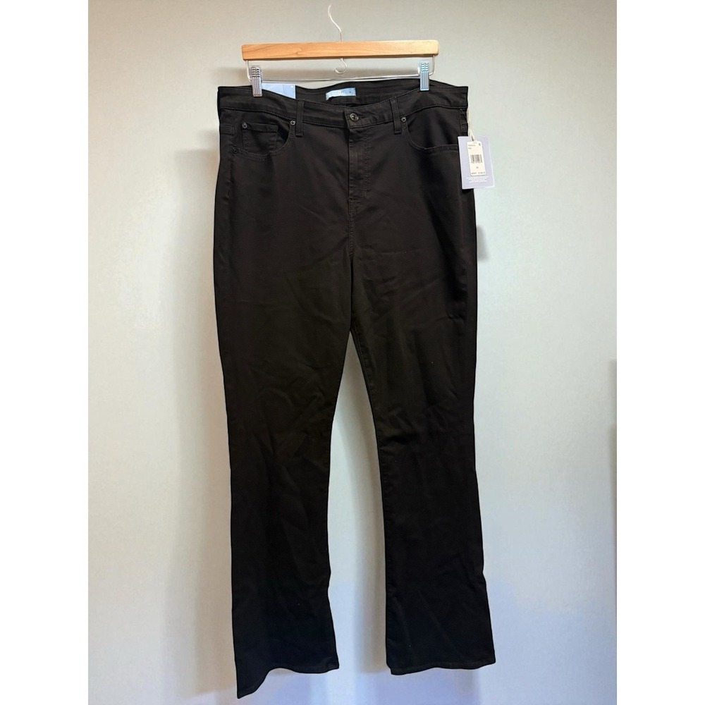 7 For All Mankind‎ Kimmie B(AIR) Bootcut Jeans Size 34 Tall Black Stretch NWT